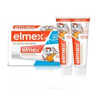 elmex Pasta de dientes para niños de 2 a 6 años, 2 x 50 ml, limpieza dental adecuada para niños para una protección eficaz contra la caries, con fluoruro de amina para un mecanismo de protección