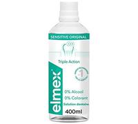 Elmex Sensitive Original - 3 x Protección contra la caries - Fluoruro de aminas - Sin colorantes - Alivia la sensibilidad de los dientes - Cuidado bucal completo en 30 segundos