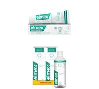 Elmex Sensitive Profesional - Pack Pasta de Dientes 2 x 75 ml + Enjuague Bucal 2 x 400ml, para Dientes Sensibles, Protege contra la Caries