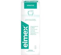 elmex Enjuague bucal Sensitive 400 ml - Enjuague bucal para una protección adicional contra los dientes sensibles al dolor y la caries del cuello - para la limpieza diaria sin alcohol con sabor a