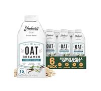 Elmhurst 1925 French Vanilla Oat Creamer - Crema de avena vegana con aroma natural de vainilla - Cremosa y versátil - Ideal para café, té y batidos - 473 ml