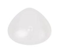 ELMIKA Almohadilla cóncava de silicona para mastectomía, forma triangular, para mastectomía, almohadilla de refuerzo para natación, aguas termales, una pieza, transparente, XXXL (400g/piece)