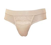 ELMIKA Calzoncillos moldeadores para hombre, ropa interior transgénero para crossdresser, beige, XL