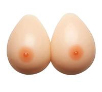 ELMIKA - Formas de pecho de silicona para prótesis de mastectomía, pechos falsos para travestis y transgénero, beige, A (500grams/par)
