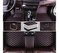 ELNas Alfombrillas de Coche a Medida, para SsangYong Rexton 2004-2007 Juego de Alfombrillas Antideslizantes Impermeables para Todo Tipo de Clima,I Black Red