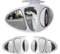 ELNas Reemplazo de Espejos Laterales Ciegos para Porsche 911 Sports 1964-2020 2021 2022 2023 2024 2025, Espejos Retrovisores para Automóviles Ajustable Espejos de ángulo Ciego,White