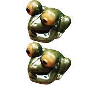 Elnwnnkc 1 Pieza / 2 Piezas de de Rana de árbol de cerámica esmaltada con Hecha a Mano para decoración del hogar y exhibición de pecera Preciosa Estatua de Rana de árbol para Adorno de de de en