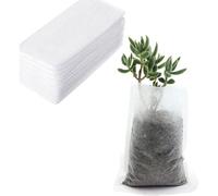 Elnwnnkc 100 Uds Bolsa para vivero, Bolsas para germinación, macetas para Cultivo de Plantas en jardín, Bolsas para Cultivo de Tela para Interiores, macetas para Flores