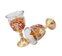 Elnwnnkc 2 Piezas de Artículos de con Patrón de Rosas Artísticas, Accesorios de Artículos de con Patrón de Rosas, Adecuados para Diversas Bebidas, Copas de Vino con incisiones Hechas a Mano