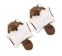 Elnwnnkc 2 piezas de interacción de gatos, ardillas, juguete de peluche para involucrar a los gatos activos en la dentición con papel arrugado