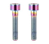 Elnwnnkc 2 tornillos de aleación de metal para bicicleta, tornillos de fijación para bicicleta de carretera, tornillos de cabeza de rosca, accesorios de ciclismo para bicicletas y motocicletas