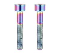 Elnwnnkc 2 tornillos de aleación de metal para bicicleta, tornillos de fijación para bicicleta de carretera, tornillos de cabeza de rosca, accesorios de ciclismo para bicicletas y motocicletas