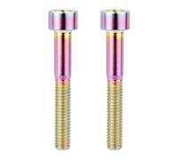 Elnwnnkc 2 tornillos de aleación de metal para bicicleta, tornillos de fijación para bicicleta de carretera, tornillos de cabeza de rosca, accesorios de ciclismo para bicicletas y motocicletas
