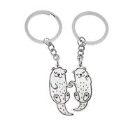 Elnwnnkc 2Pieces Otters Keyring Souvenir Keychain Cuteness Animal Key Holder Fashion Suitable for Best Friend and Lover Fashion