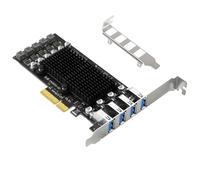 Elnwnnkc 4 Port USB3.2 PCIE Expansion Card To USB3.2 Board 10Gbps Adapter Controller Replacement For Desktop PC Accessories Industrial USB Card