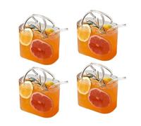Elnwnnkc 4 unids/pack recipientes decorativos para bebidas con forma de bolsas para funciones sociales colección novedosa de vasos para beber