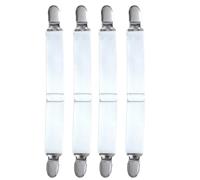 Elnwnnkc 4 unids/Set Ajustables Sujetadores de sábanas Correa elástica Cubierta de colchón Soporte de Esquina Clip Pinzas Tirantes cordón Decoraciones Hoja Correa