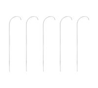 Elnwnnkc 5 agujas de cuentas de acero inoxidable seguras para niños, herramienta de manualidades para joyería hecha a mano y proyectos de manualidades, aguja curvada para cuentas