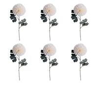 Elnwnnkc 6 UNIDS 22.2 Pulgadas Bola de Flores Artificiales Tallos de Flores de Seda Flexibles con Hojas para Decoración de Bodas Arreglo de Florero para Hogar Tallos Artificiales