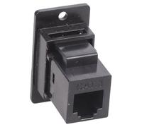 Elnwnnkc 6P6C - Conectores RJ12 hembra a hembra, adaptadores de montaje roscados para dispositivos de comunicación y paneles a conectores, adaptadores de montaje