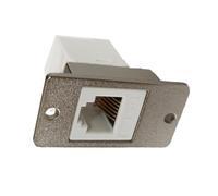 Elnwnnkc 6P6C - Conectores RJ12 hembra a hembra, adaptadores de montaje roscados para dispositivos de comunicación y paneles a conectores, adaptadores de montaje