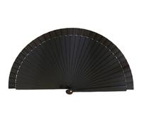 Elnwnnkc Abanico elegante español de madera de moda, abanico de mano plegable vintage de color sólido, decoración de fiestas de disfraces, abanico plegable