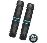 Elnwnnkc Acoplador CAT6 RJ45 IP68 Conector a Resistente Agua para entornos hostiles Extensión de Red Conector Ethernet Doble de 10 Gbps