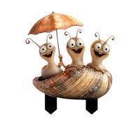 Elnwnnkc Acrílico Jardín Piso Enchufe Dibujos Animados Creativo Caracol Estatua Esculturas Multifuncional Impermeable Caracol Estatuilla Colorido Jardín Adornos