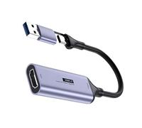 Elnwnnkc Adaptador De Cable USB + Tipo C A HDTV Convertidores Adaptador Tarjeta Captura Video Cable PC para Videojuegos Tarjeta Grabación Cámara DSLR