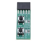 Elnwnnkc Adaptador de computadora PCB placas base de 2 x 5 pines, interruptor de alimentación, placa de prueba para placas base de escritorio, probador de interruptores