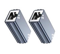 Elnwnnkc Adaptador Divisor RJ45 De Aleación Aluminio para Extensión Cable Ethernet Y Uso Compartido Redes Divisor Red Aluminio