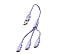 Elnwnnkc Adaptador divisor USB 2.0 tipo C para transferencia de datos de carga de computadora portátil con 3 puertos de carga USB divisor para coche