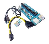 Elnwnnkc Adaptador Extensor GPU con Cable USB3.0, Cable de alimentación, Tarjeta PCIe 1X a 16X para imágenes externas de Ordenador portátil, Cable PCIE con alimentación