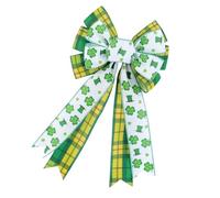 Elnwnnkc Adorno con Lazos navideños irlandeses, Verdes y Blancos, para Coronas, Decoraciones navideñas irlandesas para hogar y la Oficina