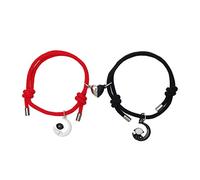 Elnwnnkc Attractive Handmade Heart Couple Magnet Women Lover'S Spacemans Charm Female Male Paired Friendship Jewelry Couple Bracelets for Boyfriend and Girlfriend Long Distance