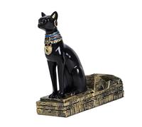 Elnwnnkc Bastet Anu statua Portabotellas De Vino Soporte Antiguo Dios Egipcio Estante De Exhibición De Resina para Entretener A Los Invitados Decoraciones Estante De Vino De Resina