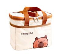Elnwnnkc Bolsa De Almuerzo Con Estampado Capibaras Con Forro Láminas Aluminio Contenedor Alimentos Tela Oxford Aislado Para Estudiantes Y Trabajadores Oficina Contenedor Almuerzo