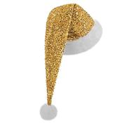 Elnwnnkc Bonitos sombreros de Navidad, forro térmico grueso, materiales de poliéster suave, unisex, para adultos, niños, clima frío, durabilidad, doble capa, sombreros con purpurina, dorado, Talla