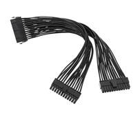 Elnwnnkc Cable de alimentación de extensión de 24 Pines Macho a de 24 Pines Cable de Fuente de alimentación de 1 a 2 Puertos para Alimentar Placas Base en Uds Cable de computadora