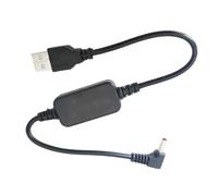 Elnwnnkc Cable de alimentación USB Estable de 10 W, convertidor de 5 V a 12 V con Enchufe de 90 Grados de 3, 5 mm para Dispositivos electrónicos pequeños de 35 cm