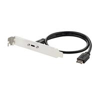 Elnwnnkc Cable de extensión USB 3.1 tipo E a C para panel frontal de 10 Gbit/S, cable adaptador interno (50 cm) con deflector E a C, cable de panel frontal