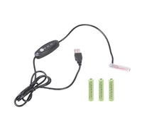 Elnwnnkc Cable USB de 118 cm, 5 V, 2 A a 3 V, 4,5 V, 6 V, cable de eliminación de batería para reemplazo remoto de juguetes en varios dispositivos electrónicos, convertidor de batería USB