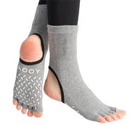 Elnwnnkc Calcetines Deportivos Que Absorben La Humedad Con Diseño De Punta Dividida Y Puntos Antideslizantes Yoga Talón Abierto Para Entrenamiento Entrenamiento Equipo Medio Transpirable