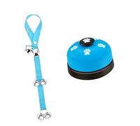 Elnwnnkc Campanas de Entrenamiento para Mascotas, Cuerda y botón de alertas, Cuerda interactiva para Timbre de Mascotas, para Entrenamiento de Perros y Tiempos de Juego, Timbre Duradero