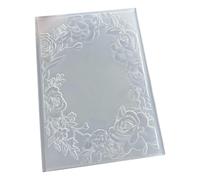 Elnwnnkc Carpeta de papel para repujado, plantilla de textura floral elevada para hacer tarjetas, álbumes de recortes y páginas de diario, carpetas de estampado de flores para hacer tarjetas