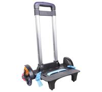 Elnwnnkc Carrito de mochila con telescópica, carrito plegable, carretilla de mano de 6 ruedas para mochila escolar
