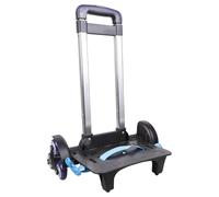 Elnwnnkc Carrito de mochila con telescópica, carrito plegable, carretilla de mano de 6 ruedas para mochila escolar