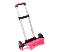 Elnwnnkc Carrito de mochila con telescópica, carrito plegable, carretilla de mano de 6 ruedas para mochila escolar