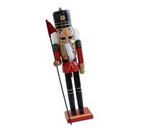 Elnwnnkc Cascanueces De Madera Decorativos Rey Soldado 38 Cm Escultura Estatua Adorno De Escritorio De Navidad Vintage Decoraciones para Festivales En Hogar Cascanueces De Madera