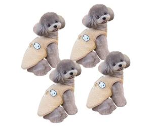 Elnwnnkc Chalecos de forro polar para perros que ofrecen una apertura trasera cálida y cómoda, fácil de llevar, para perros pequeños, uso al aire libre, ropa para perros